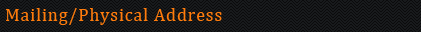 Mailing physical address