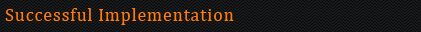 Successful implementation