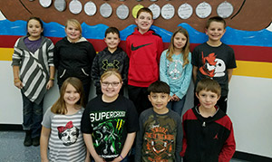 Aryka Ayers, Haylee Moore, Walter Strother, and Noah Maxwell. Back Row: Ocarina Smith, Perswaya Brooks, Ryan Cole, Garrett Coleman, Hannah Martin, Sylas Vance