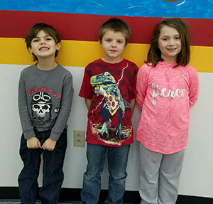 Keith Burns, Gavyn Martin, and Isabella Boyer