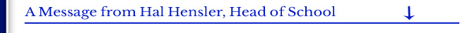 A Message from Hal Hensler